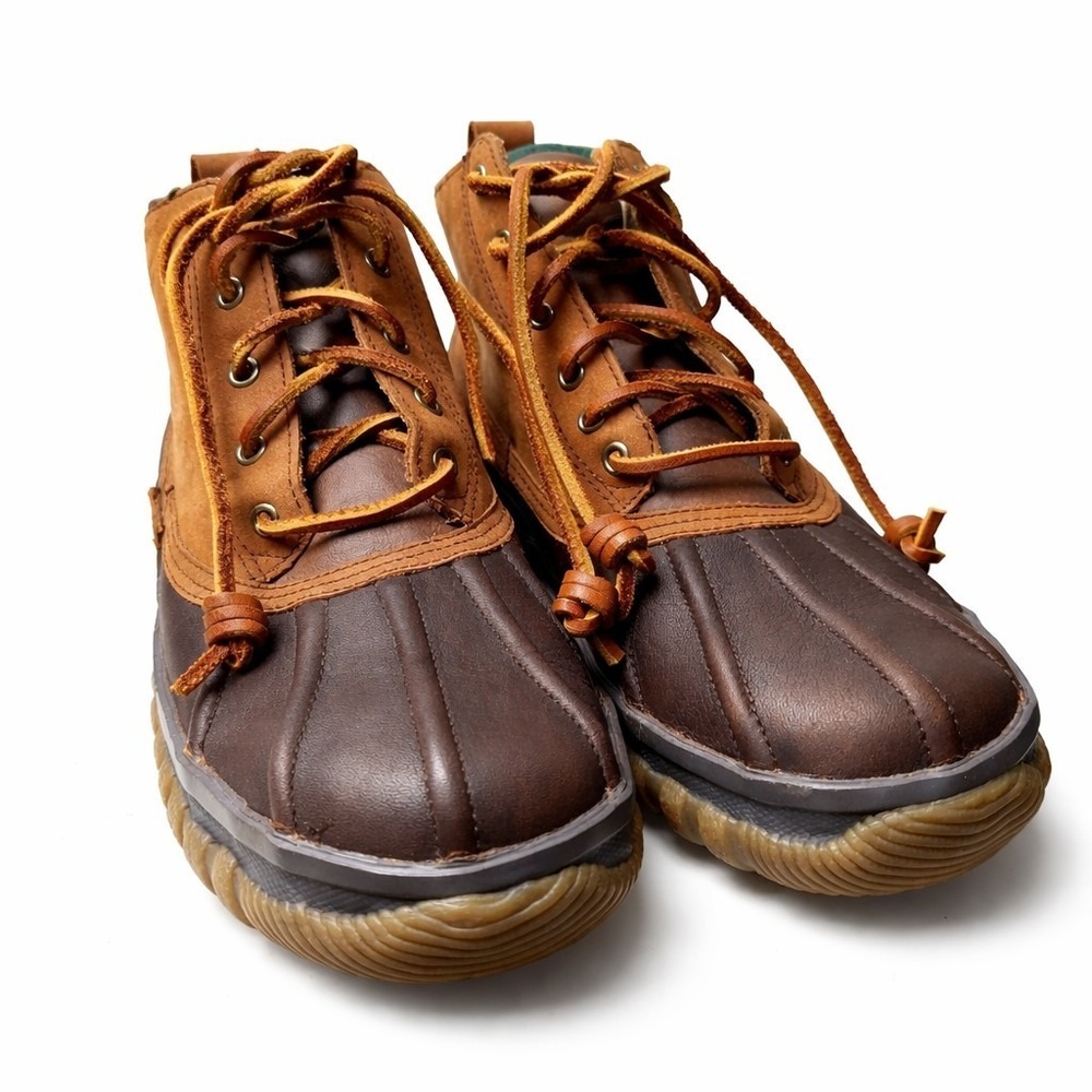 BASS Whitley Duck Boots Womens Sz 8.5M Durable Waterproof Molded Rubber Sole EUC